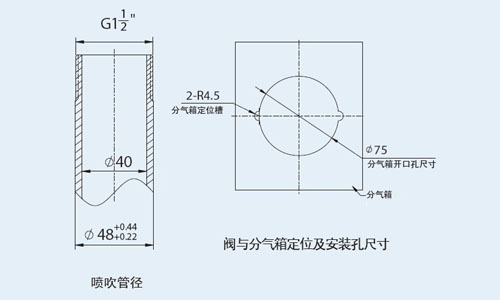 电磁脉冲阀安装尺寸图